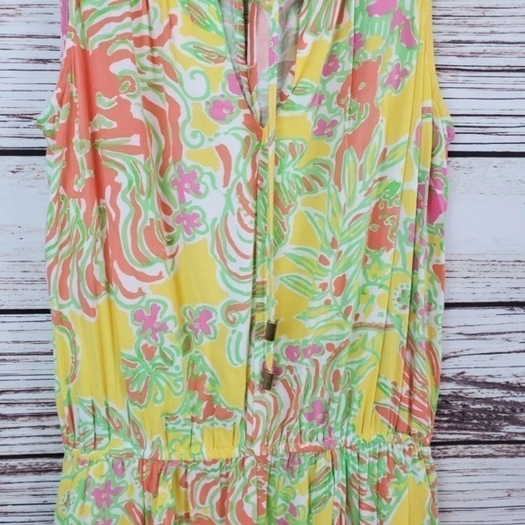 LILLY Pulitzer Target Challis Happy Place Limited Edition Rayon Romper Women’s S - Picture 4 of 13